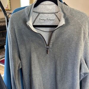 Tommy Bahama Gray Zip Up Sweater
